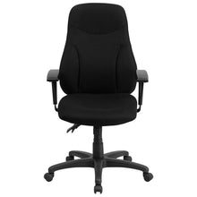 Load image into Gallery viewer, High Back Black Fabric Multifunction Swivel Task Office Chair
