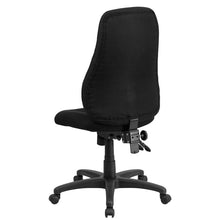 Load image into Gallery viewer, High Back Black Fabric Multifunction Swivel Ergonomic Task Office Chair
