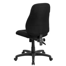 Load image into Gallery viewer, Mid-Back Black Fabric Multifunction Swivel Ergonomic Task Office Chair

