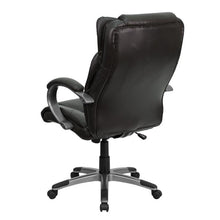 Load image into Gallery viewer, High Back Espresso Brown Executive Swivel Office Chair with Titanium Nylon Base
