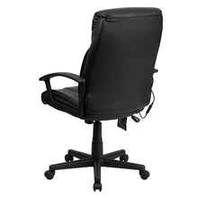 Load image into Gallery viewer, High Back Massaging Black Executive Swivel Office Chair with Side Remote Pocket
