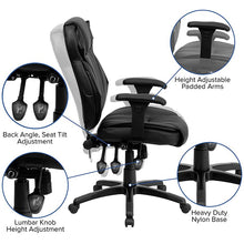 Load image into Gallery viewer, High Back Black Multifunction Executive Swivel Office Chair
