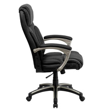 Load image into Gallery viewer, High Back Folding Black LeatherSoft Executive Swivel Office Chair with Arms
