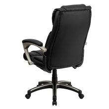 Load image into Gallery viewer, High Back Folding Black LeatherSoft Executive Swivel Office Chair with Arms
