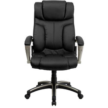 Load image into Gallery viewer, High Back Folding Black LeatherSoft Executive Swivel Office Chair with Arms
