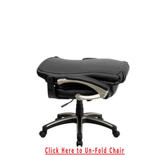 Load image into Gallery viewer, High Back Folding Black LeatherSoft Executive Swivel Office Chair with Arms

