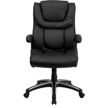 Load image into Gallery viewer, High Back Black Executive Swivel Office Chair with Double Layered Headrest
