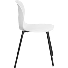 Load image into Gallery viewer, 770 lb. Capacity Designer White Plastic Stack Chair with Black Frame
