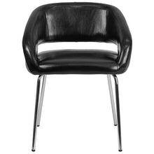 Load image into Gallery viewer, Contemporary Black LeatherSoft Side Reception Chair
