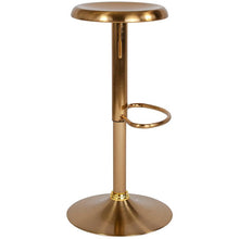 Load image into Gallery viewer, Adjustable Height Retro Barstool in Gold Finish
