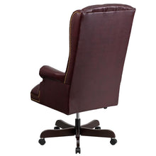 Load image into Gallery viewer, High Back Traditional Fully Tufted Burgundy Executive Swivel Office Chair
