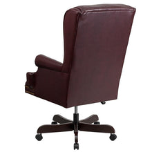 Load image into Gallery viewer, High Back Burgundy Executive Office Chair with Oversized Headrest &amp; Arms
