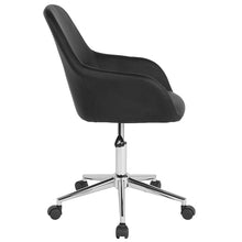 Load image into Gallery viewer, Home and Office Mid-Back Chair in Black LeatherSoft
