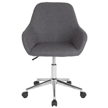 Load image into Gallery viewer, Home and Office Mid-Back Chair in Dark Gray Fabric
