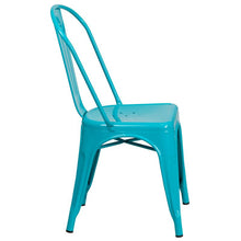 Load image into Gallery viewer, Commercial Grade Crystal Teal-Blue Metal Indoor-Outdoor Stackable Chair
