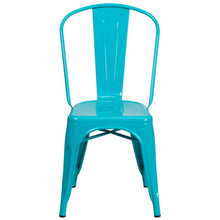 Load image into Gallery viewer, Commercial Grade Crystal Teal-Blue Metal Indoor-Outdoor Stackable Chair
