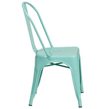 Load image into Gallery viewer, Commercial Grade Mint Green Metal Indoor-Outdoor Stackable Chair
