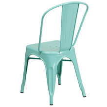 Load image into Gallery viewer, Commercial Grade Mint Green Metal Indoor-Outdoor Stackable Chair
