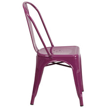 Load image into Gallery viewer, Commercial Grade Purple Metal Indoor-Outdoor Stackable Chair
