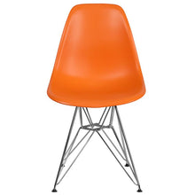 Load image into Gallery viewer, Orange Plastic Chair with Chrome Base
