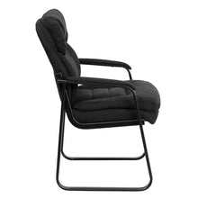 Load image into Gallery viewer, Black Microfiber Executive Side Reception Chair
