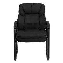 Load image into Gallery viewer, Black Microfiber Executive Side Reception Chair
