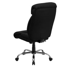 Load image into Gallery viewer, Big &amp; Tall 400 lb. Rated Black Fabric Executive Office Chair and Chrome Base
