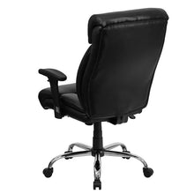 Load image into Gallery viewer, Big &amp; Tall 400 lb. Rated Black Executive Office Chair with Full Headrest &amp; Arms
