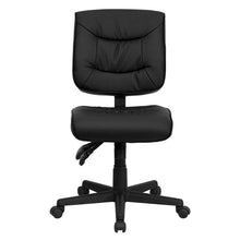 Load image into Gallery viewer, Mid-Back Black LeatherSoft Multifunction Swivel Ergonomic Task Office Chair
