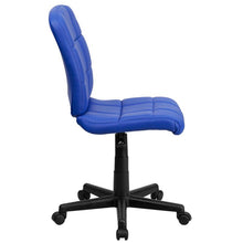 Load image into Gallery viewer, Mid-Back Blue Quilted Vinyl Swivel Task Office Chair
