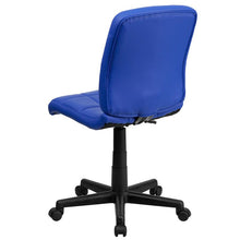 Load image into Gallery viewer, Mid-Back Blue Quilted Vinyl Swivel Task Office Chair
