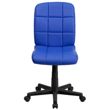 Load image into Gallery viewer, Mid-Back Blue Quilted Vinyl Swivel Task Office Chair

