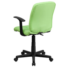 Load image into Gallery viewer, Mid-Back Green Quilted Vinyl Swivel Task Office Chair with Arms
