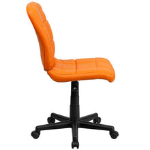 Load image into Gallery viewer, Mid-Back Orange Quilted Vinyl Swivel Task Office Chair
