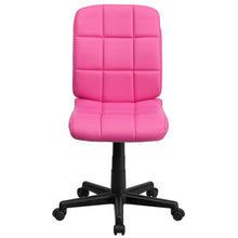 Load image into Gallery viewer, Mid-Back Pink Quilted Vinyl Swivel Task Office Chair
