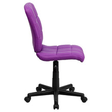 Load image into Gallery viewer, Mid-Back Purple Quilted Vinyl Swivel Task Office Chair
