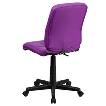 Load image into Gallery viewer, Mid-Back Purple Quilted Vinyl Swivel Task Office Chair
