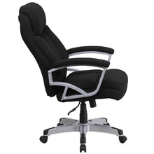 Load image into Gallery viewer, Big &amp; Tall 500 lb. Rated Black Fabric Executive Swivel Office Chair with Arms
