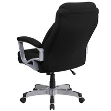 Load image into Gallery viewer, Big &amp; Tall 500 lb. Rated Black Fabric Executive Swivel Office Chair with Arms
