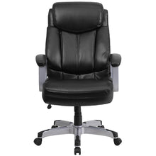 Load image into Gallery viewer, Big &amp; Tall 500 lb. Rated Black Executive Swivel Ergonomic Office Chair with Arms
