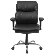 Load image into Gallery viewer, 400 lb. Rated Black Task Office Chair with Clean Line Stitching and Arms
