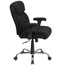 Load image into Gallery viewer, 400 lb. Rated Black Fabric Task Office Chair with Line Stitching
