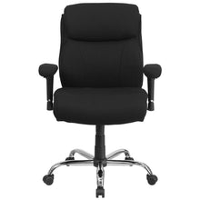 Load image into Gallery viewer, 400 lb. Rated Black Fabric Task Office Chair with Line Stitching
