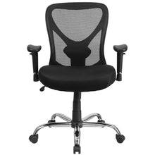 Load image into Gallery viewer, Big &amp; Tall Office Chair | Adjustable Height Mesh Swivel Office Chair with Wheels
