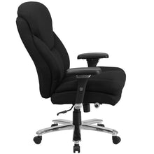 Load image into Gallery viewer, 24/7 Intensive Use 400 lb. Rated Black Fabric Executive Office Chair
