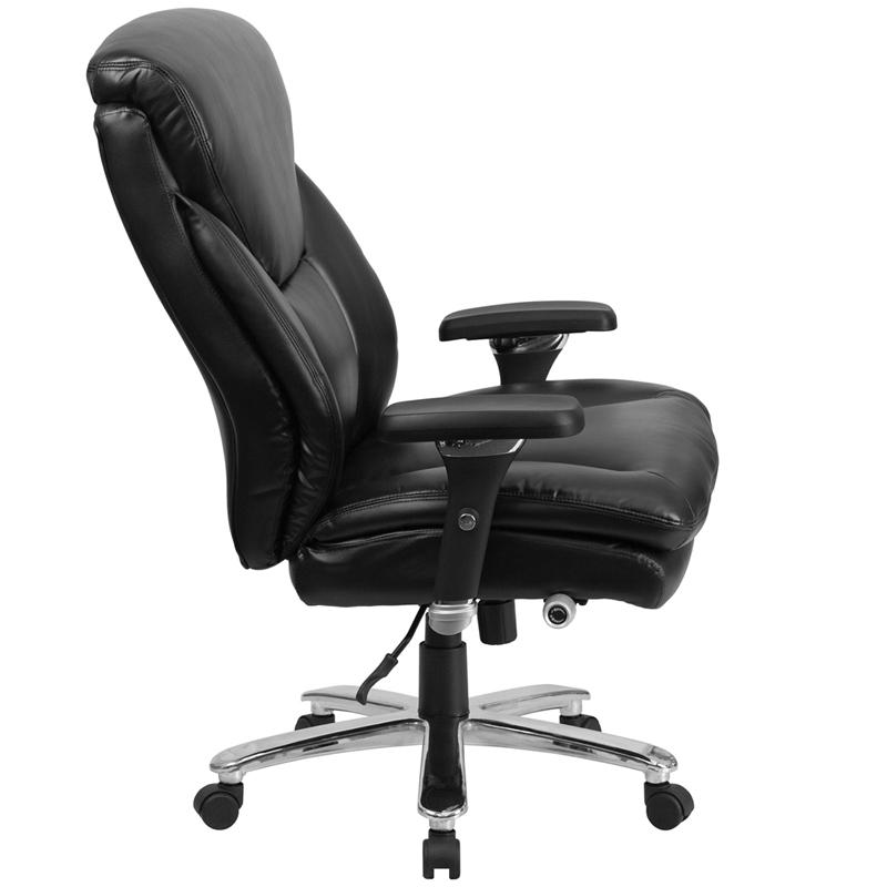 24/7 Intensive Use Big & Tall 400 lb. Rated Black Office Chair with Lumbar Knob