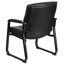 Load image into Gallery viewer, Big &amp; Tall 500 lb. Rated Black Executive Side Reception Chair with Sled Base
