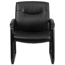 Load image into Gallery viewer, Big &amp; Tall 500 lb. Rated Black Executive Side Reception Chair with Sled Base
