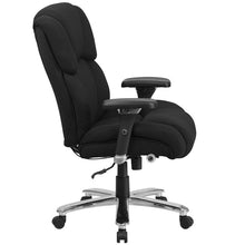 Load image into Gallery viewer, 400 lb. Rated Black Fabric Executive Office Chair with Lumbar Knob
