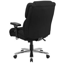 Load image into Gallery viewer, 400 lb. Rated Black Fabric Executive Office Chair with Lumbar Knob
